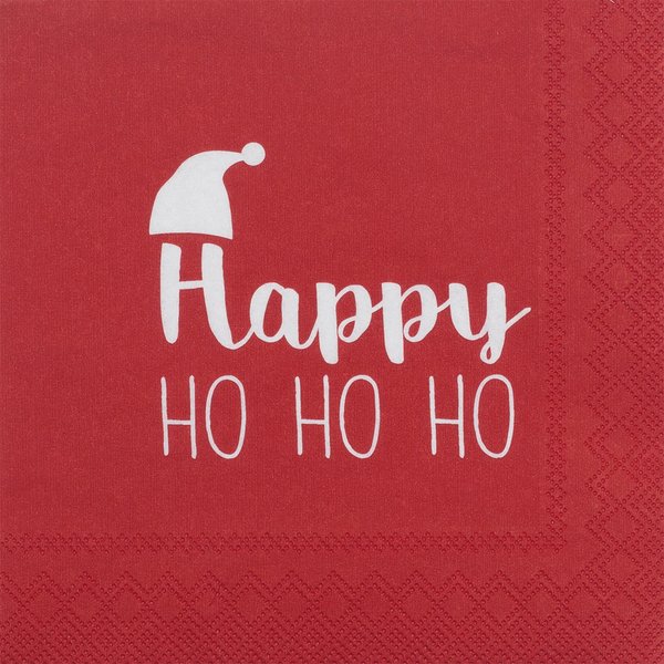 RÄDER DESIGN Weihnachtscocktailservietten "Happy HO HO HO"